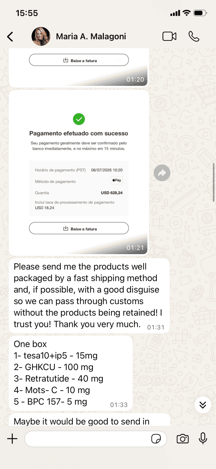Customer review screenshot