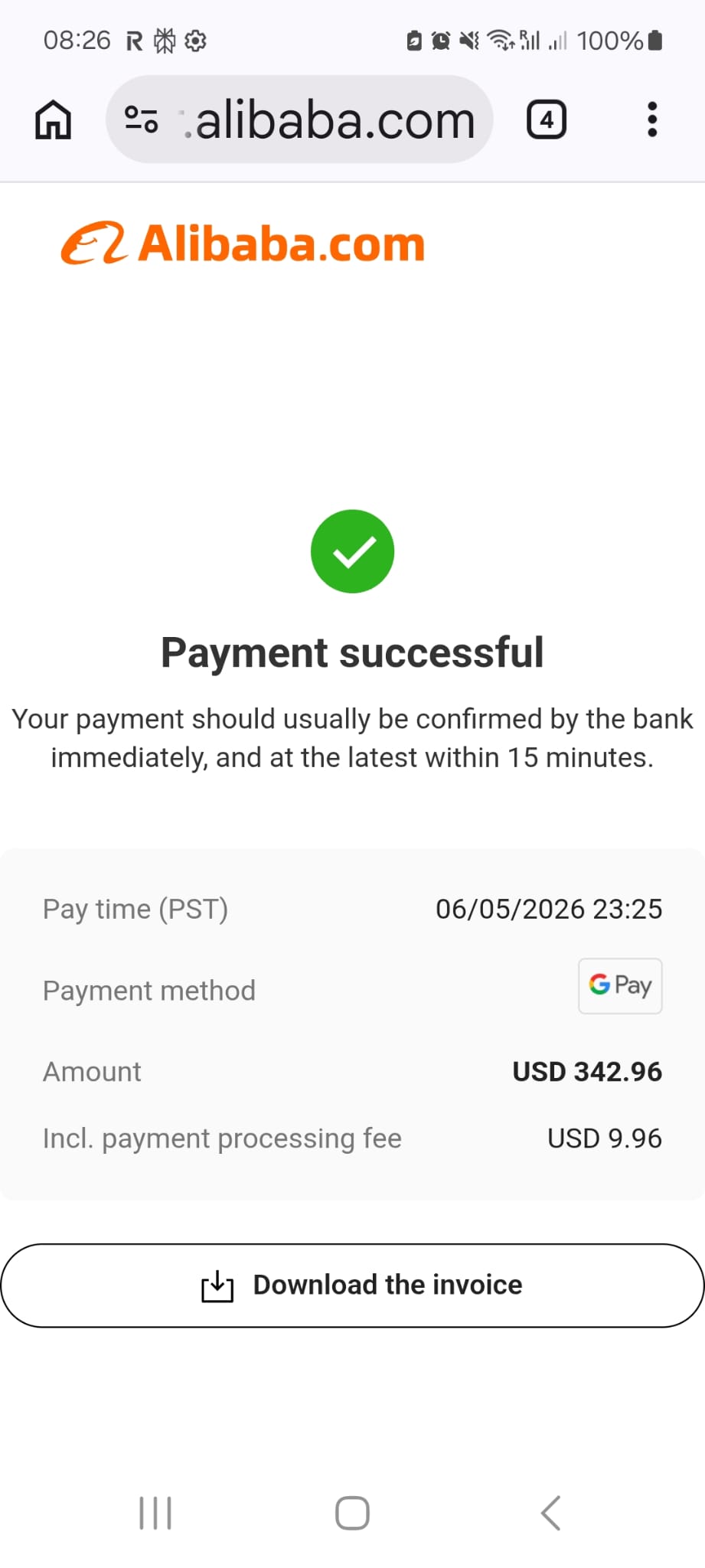 Customer review screenshot