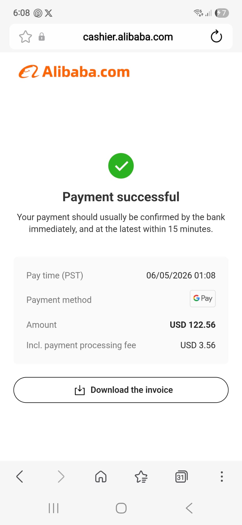Customer review screenshot