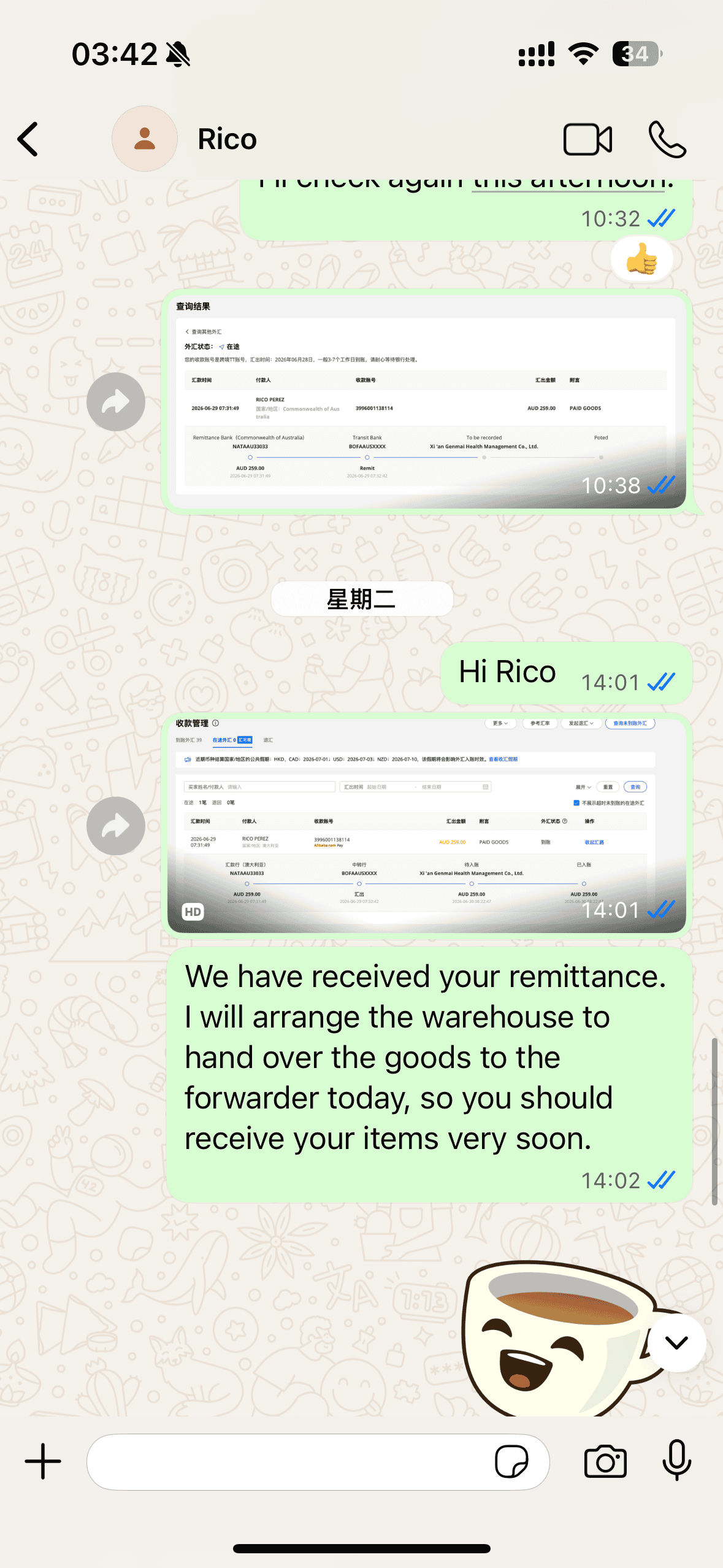 Customer review screenshot